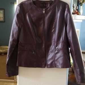 Faux leather jacket